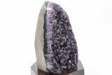 Amethyst Cluster With Wood Base - Uruguay #199986-1